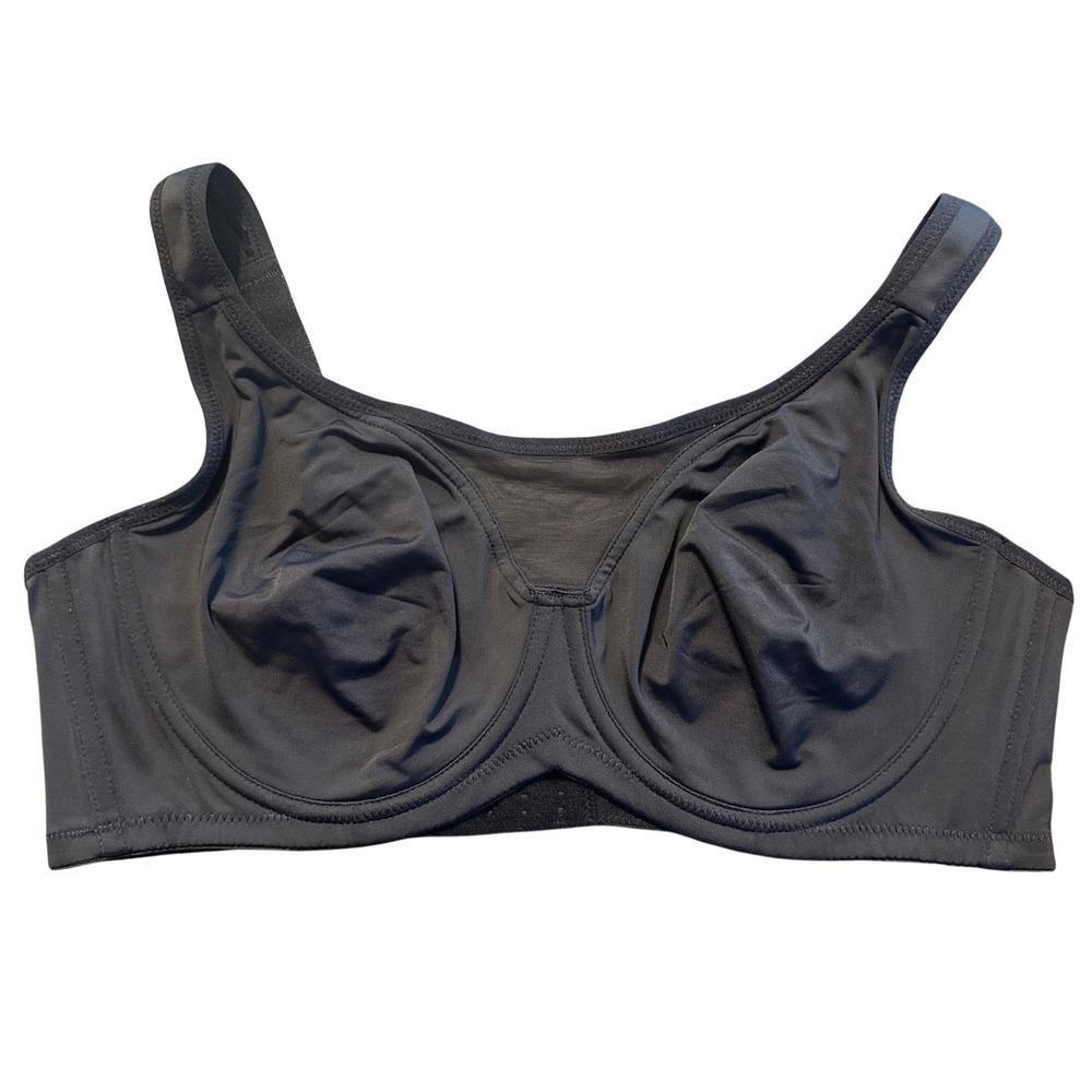 NEW Black Unlined Underwire Full Figure Support Bra 40C